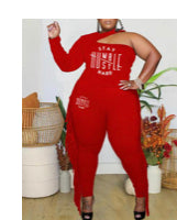 Plus size Letter Print Halter Top & Tassel Tim Pants Set